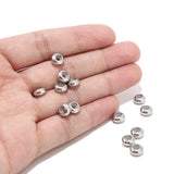 20pcs 8mm Stainless Steel Round Beads Crimp End Bead DIY Jewelry Findings