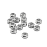 20pcs 8mm Stainless Steel Round Beads Crimp End Bead DIY Jewelry Findings