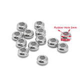 20pcs 8mm Stainless Steel Round Beads Crimp End Bead DIY Jewelry Findings