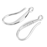 20pcs 925 Silver Plated Earring Findings Earring Smooth Hook Ear Wires