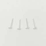 20pcs 925 Sterling Silver Cross Shape Nose Stud Piercings Nostril Straight