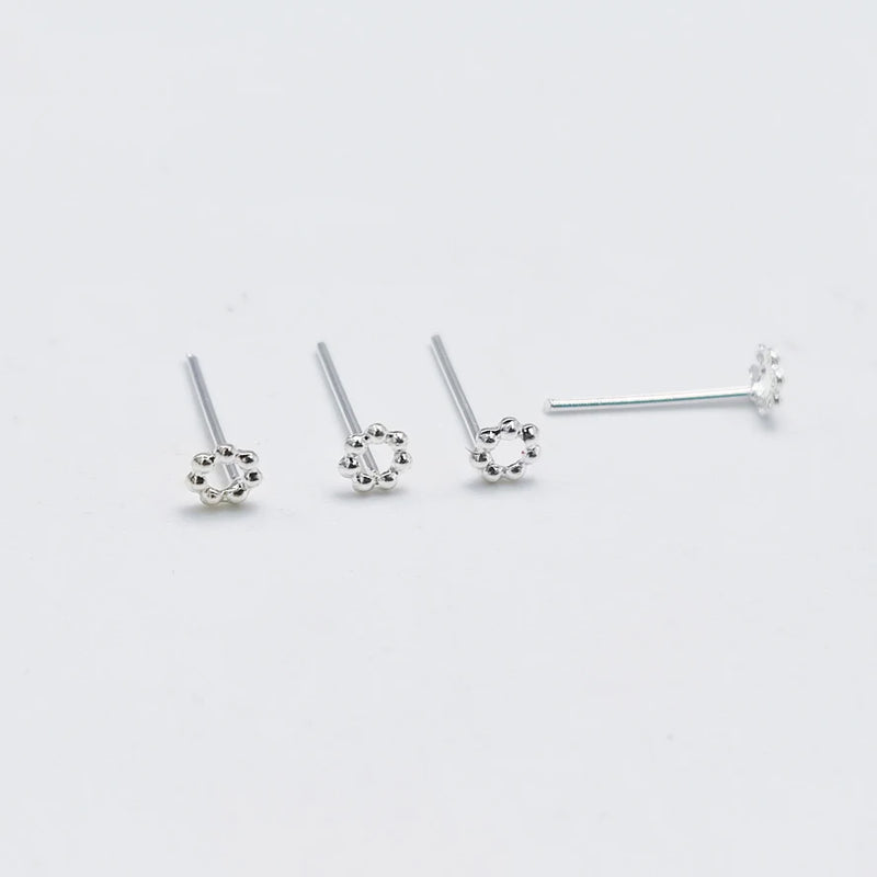 20pcs 925 Sterling Silver Nose Stud Ring Tiny Nariz Piercing Body Jewelry