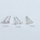 20pcs 925 Silver CZ Nose Stud Nostril Piercing Jewelry