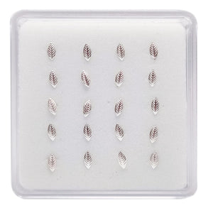 925 Sterling Silver Nose Stud Leaf Shape Nose Ring Nariz Piercing Jewelry
