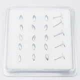 925 Sterling Silver Nose Stud Leaf Shape Nose Ring Nariz Piercing Jewelry