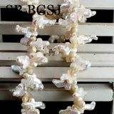 20pcs 9x14mm Cross Baroque Pearl Beads for DIY Earrings Pendant
