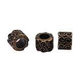 20pcs Antique Bronze Big Hole Spacer Beads Charms For Jewelry Making