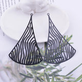 20pcs Filigree Circular Cone Charms Metal Geometry Pendant DIY Earring Making