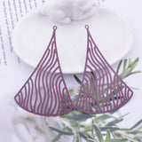 20pcs Filigree Circular Cone Charms Metal Geometry Pendant DIY Earring Making