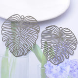20pcs AB5390 Big Leaf Charms Filigree Pendant