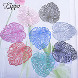 20pcs AB5390 Big Leaf Charms Filigree Pendant