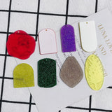 20pcs Acrylic Sheet Resin Pendant Glitter Flower Embossed Charms