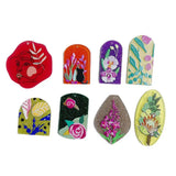 20pcs Acrylic Sheet Resin Pendant Glitter Flower Embossed Charms