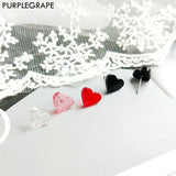 20pcs Acrylic Peach Heart Ear Needle DIY Earrings Accessories Pendant
