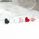 20pcs Acrylic Peach Heart Ear Needle DIY Earrings Accessories Pendant