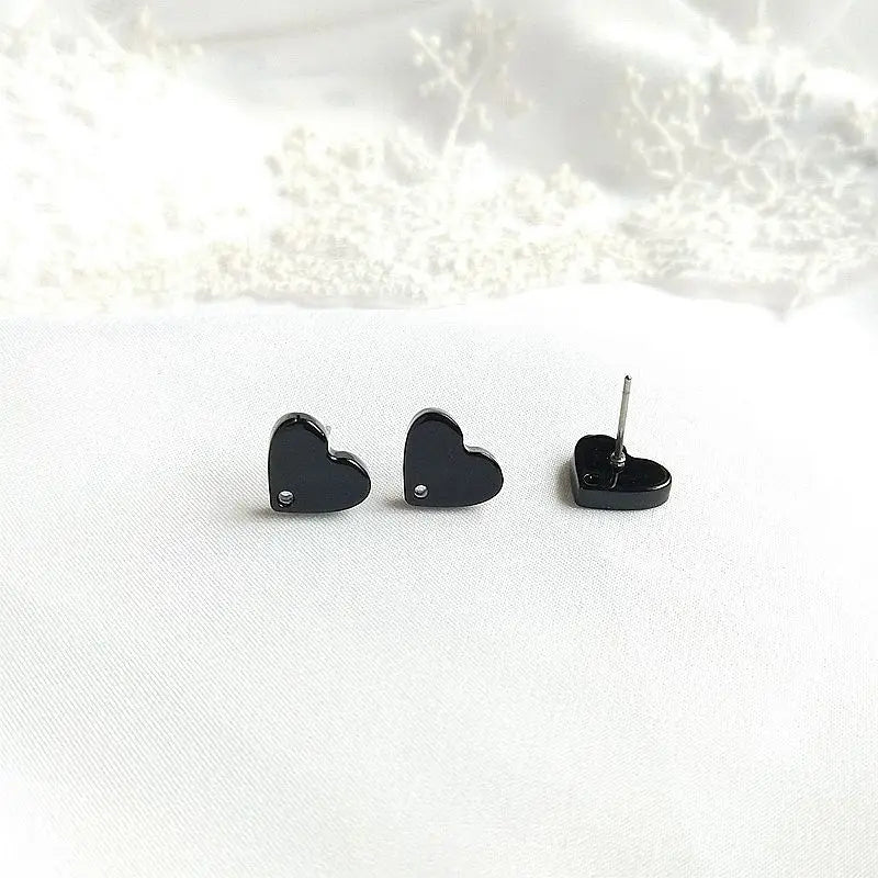 20pcs Acrylic Peach Heart Ear Needle DIY Earrings Accessories Pendant