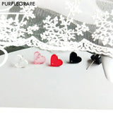 20pcs Acrylic Peach Heart Ear Needle DIY Earrings Accessories Pendant