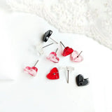20pcs Acrylic Peach Heart Ear Needle DIY Earrings Accessories Pendant