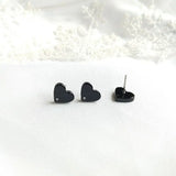 20pcs Acrylic Peach Heart Ear Needle DIY Earrings Accessories Pendant