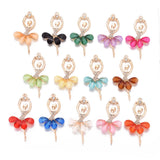 20pcs Ballerina Pendants Faceted Crystal Big Dancer for Jewelry Making DIY