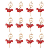 20pcs Ballerina Pendants Faceted Crystal Big Dancer for Jewelry Making DIY