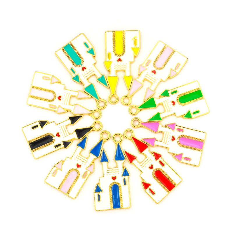 20pcs Castle Charms for Jewelry Making