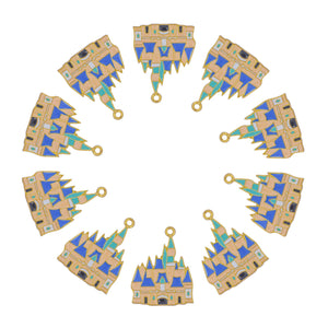20pcs Alloy Castle Charms for DIY Jewelry Making