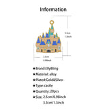20pcs Alloy Castle Charms for DIY Jewelry Making
