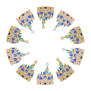 20pcs Alloy Castle Charms for DIY Jewelry Making