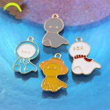 20pcs Japanese Cartoon Figure Charms Alloy Enamel Pendant DIY Jewelry Making