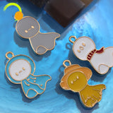 20pcs Japanese Cartoon Figure Charms Alloy Enamel Pendant DIY Jewelry Making