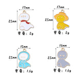 20pcs Japanese Cartoon Figure Charms Alloy Enamel Pendant DIY Jewelry Making
