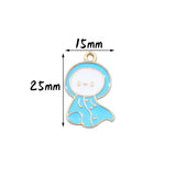 20pcs Japanese Cartoon Figure Charms Alloy Enamel Pendant DIY Jewelry Making