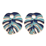 20pcs Monstera Charms Enamel Metal Plant Leaves Pendants DIY Jewelry Making