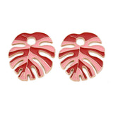 20pcs Monstera Charms Enamel Metal Plant Leaves Pendants DIY Jewelry Making