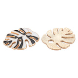 20pcs Monstera Charms Enamel Metal Plant Leaves Pendants DIY Jewelry Making
