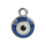 20pcs Alloy Enamel Red Eye Charms 10mm DIY Jewelry Making