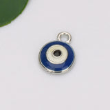 20pcs Alloy Enamel Red Eye Charms 10mm DIY Jewelry Making
