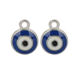 20pcs Alloy Enamel Red Eye Charms 10mm DIY Jewelry Making