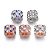 20pcs Crystal Rhinestone Large Hole European Beads for DIY Craft
