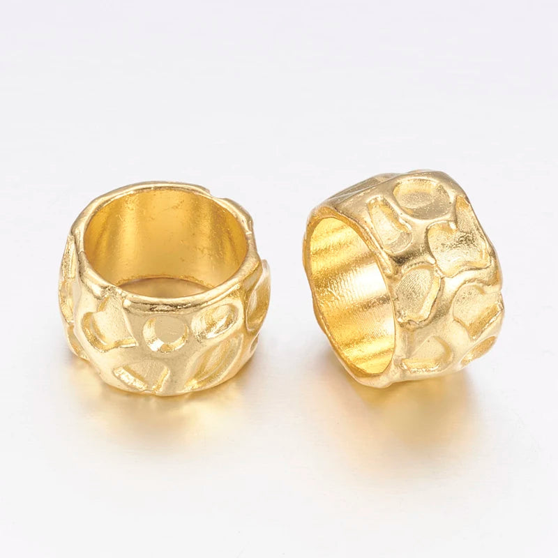 20pcs European Alloy Spacer Beads Large Hole Rondelle for Jewelry Making 13x8mm
