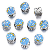 20pcs Alloy European Beads Enamel Spacer Charm Beads 11x9mm