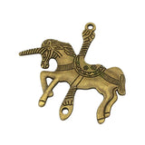 20pcs Carousel Unicorn Charm Pendant, Jewelry Making 43x42mm