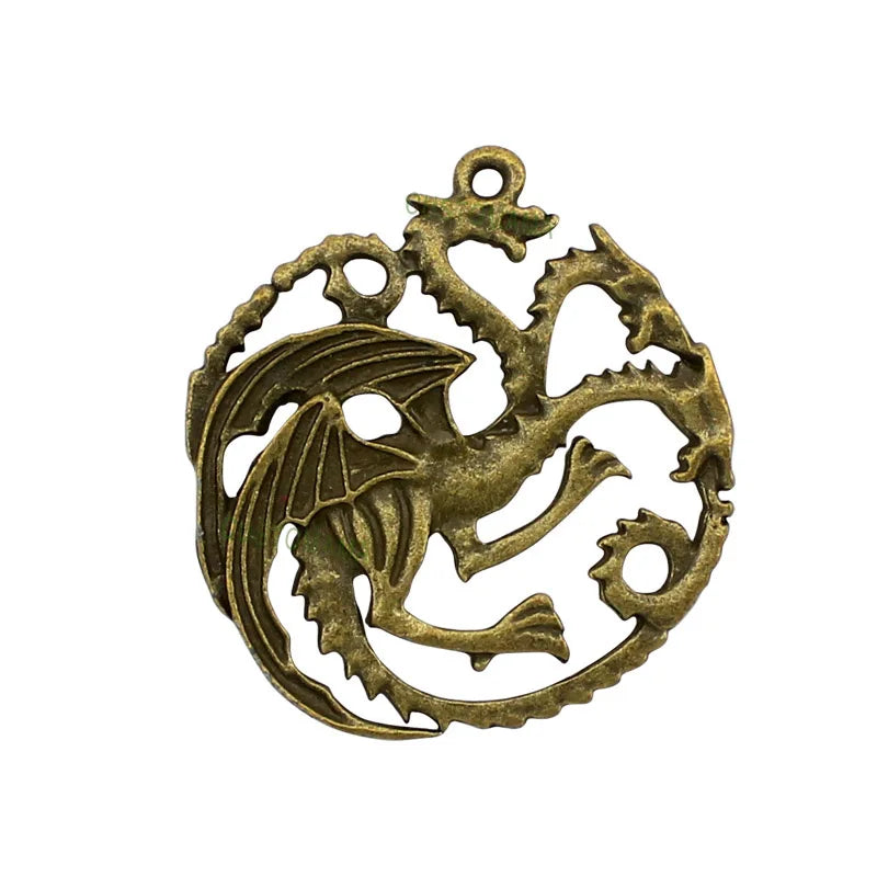 20pcs Antique Bronze Dragon Charms Pendant 36x32mm