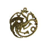 20pcs Antique Bronze Dragon Charms Pendant 36x32mm