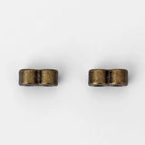 20pcs Antique Bronze Charms Double Hole Spacer Beads For 2mm Round Leather Cord