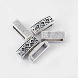 20pcs Flat Slider Beads Spacer for Flat Leather Cord Jewelry Accessories