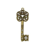 20pcs Antique Bronze Large Skeleton Key Charm Pendant 57x21mm
