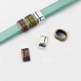 20pcs Antique Bronze Spacer Slide Beads for 10*6mm Licorice Leather DIY Jewelry