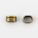 20pcs Antique Bronze Spacer Slide Beads for 10*6mm Licorice Leather DIY Jewelry